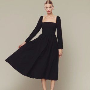 Reformation Elly Dress Black